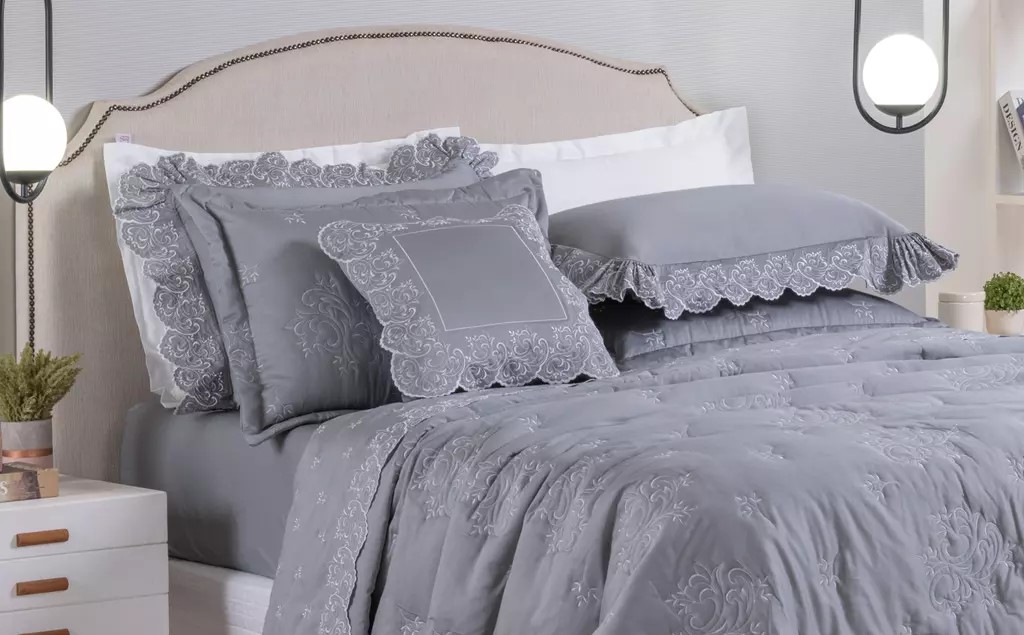 JOGO DE CAMA QUEEN ANDORRA 4 PEÇAS - 400 FIOS ACETINADOS foto adicional 2