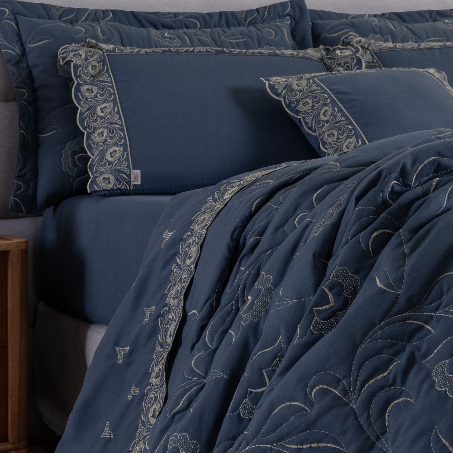 JOGO DE CAMA QUEEN ELEGANCE 4 PECAS - PERCAL 400 FIOS  foto adicional 5