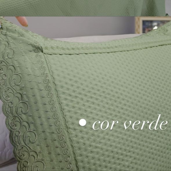 KIT COLCHA QUEEN HOME PARIS 3 PEÇAS - DETALHES BORDADO INGLÊS foto adicional 2