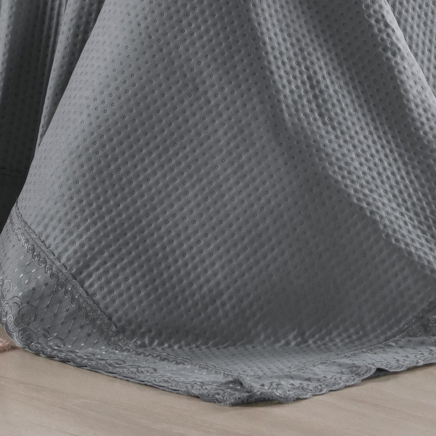 KIT COLCHA QUEEN HOME PARIS 3 PEÇAS - DETALHES BORDADO INGLÊS foto adicional 4