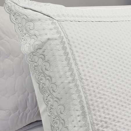 KIT COLCHA QUEEN HOME PARIS 3 PEÇAS - DETALHES BORDADO INGLÊS foto adicional 8