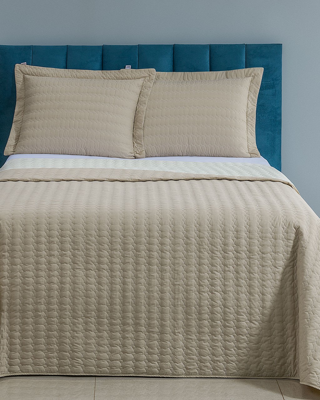 COBRE LEITO DUPLA FACE CASUAL QUEEN 03 PEÇAS - 230 FIOS -  100% Algodão foto adicional 3