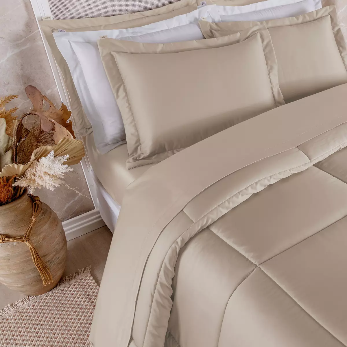 JOGO DE CAMA KING CLASS 4 PEÇAS - 400 FIOS ACETINADOS foto adicional 1