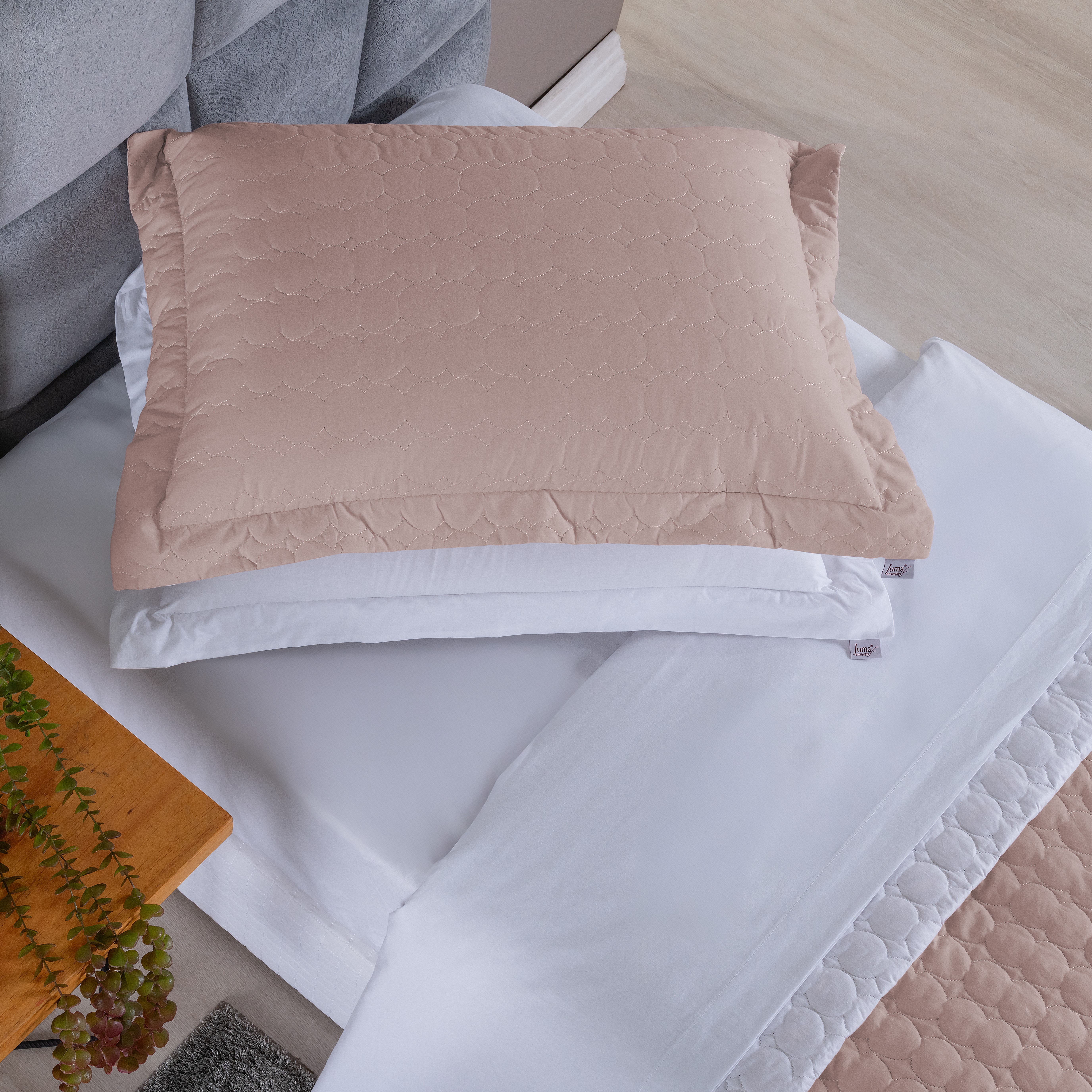 COBRE LEITO DUPLA FACE KING CASUAL 03 PEÇAS - 230 FIOS - medida para Super King foto adicional 8