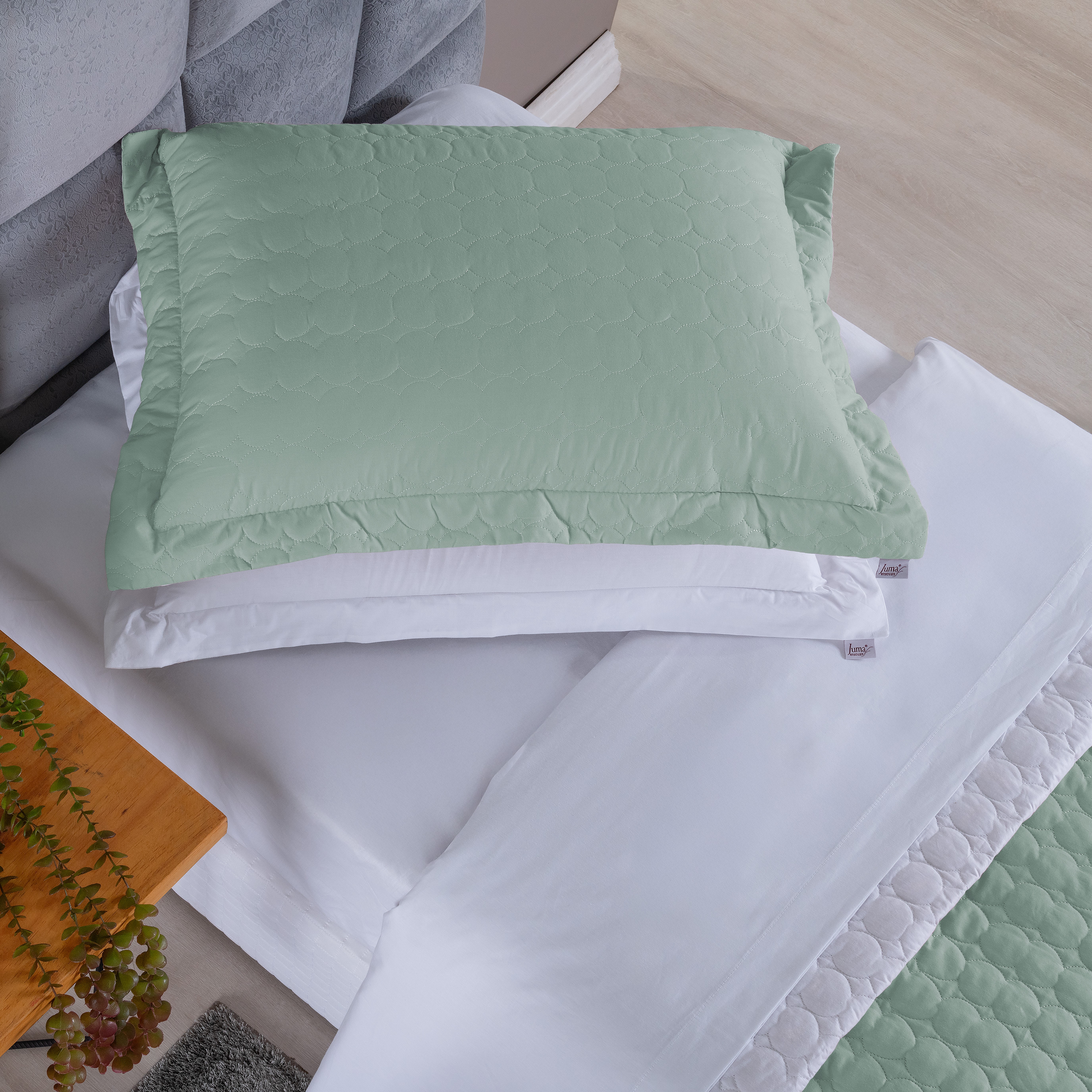 COBRE LEITO DUPLA FACE KING CASUAL 03 PEÇAS - 230 FIOS - medida para Super King foto adicional 9