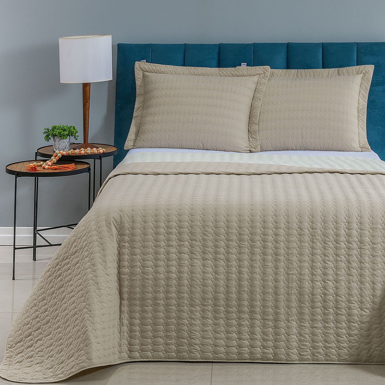 COBRE LEITO DUPLA FACE CASAL CASUAL 03 PEÇAS - 230 FIOS  - 100% Algodão foto adicional 8