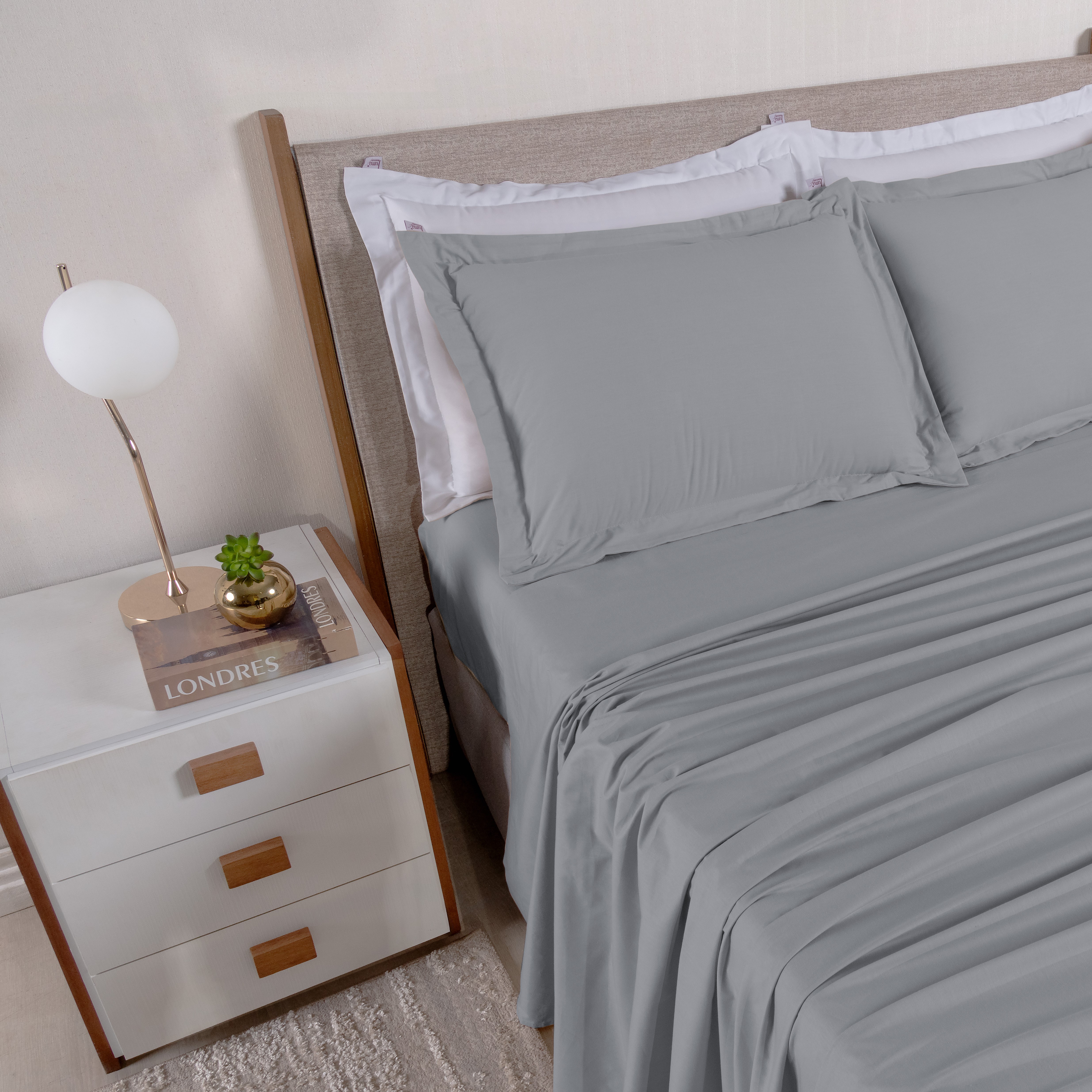 JOGO DE CAMA CASAL CASUAL 04 PEÇAS - PERCAL 230 FIOS - PURO ALGODÃO foto adicional 5