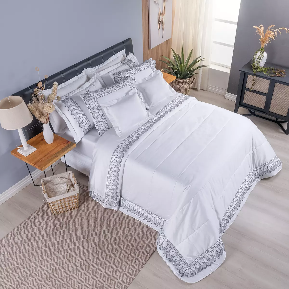 COBRE LEITO KING ROYALE 3 PEÇAS - 400 FIOS - ALGODÃO foto adicional 9