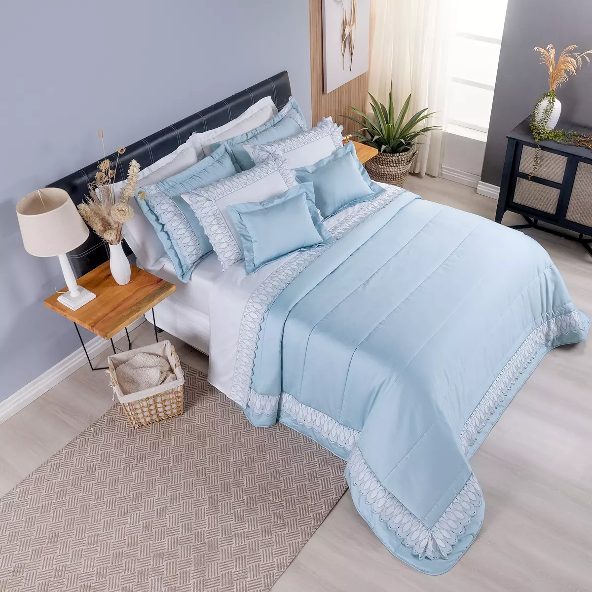 COBRE LEITO QUEEN ROYALE 3 PEÇAS - 400 FIOS -  ALGODÃO foto adicional 8