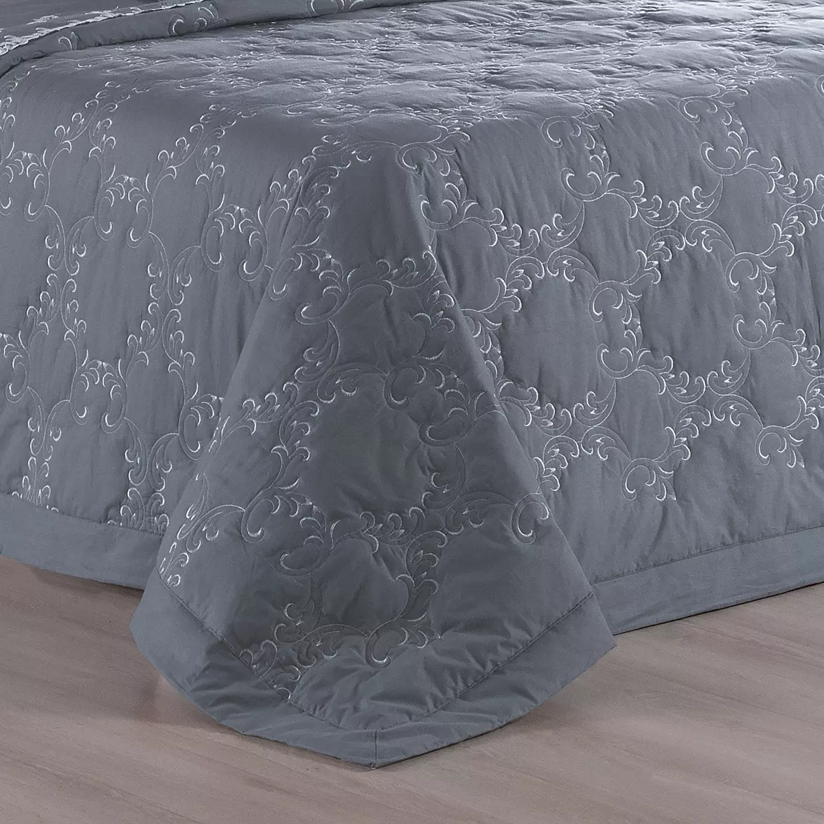 COBRE LEITO QUEEN BORDADO SELECT  3 PEÇAS - 250 FIOS foto adicional 1