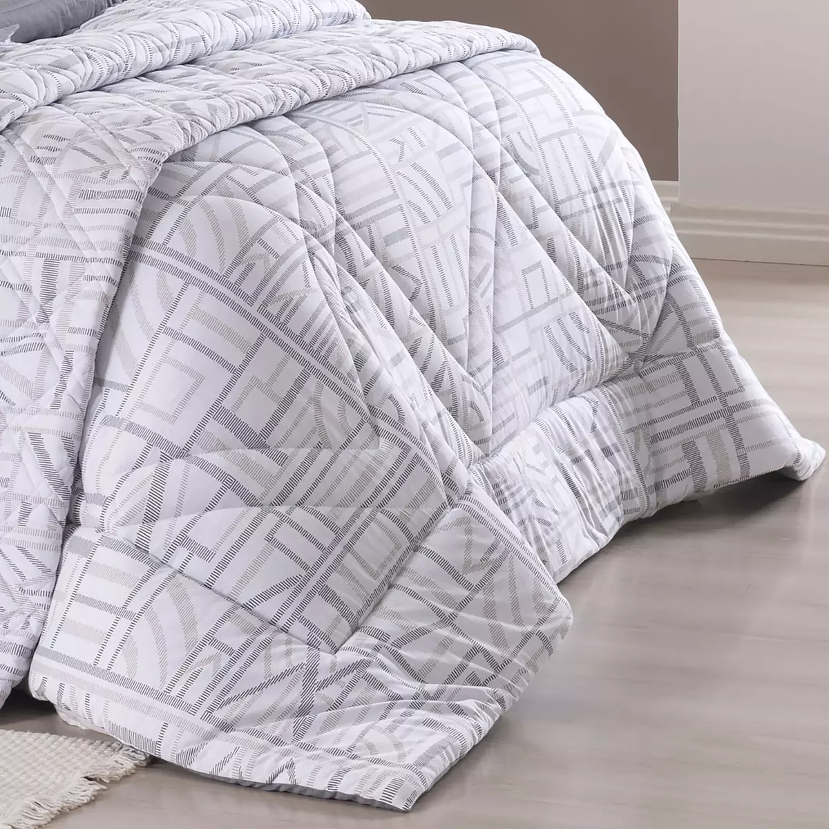 EDREDOM SOLTEIRO MALHA TOP LINE CITY 01 PEÇA - PURO ALGODÃO foto adicional 1