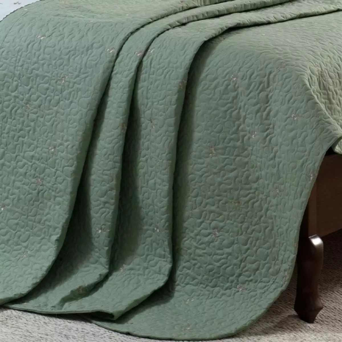 COBRE LEITO QUEEN BORDADO FASCÍNIO 3 PEÇAS foto adicional 1