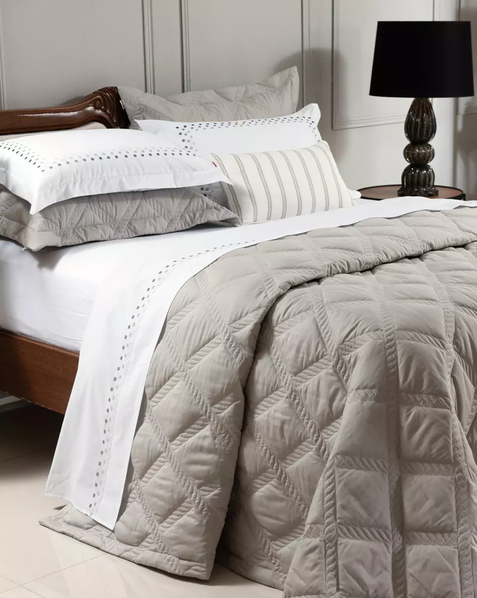 JOGO DE CAMA QUEEN LUMI  4 PEÇAS - BORDADO foto adicional 1