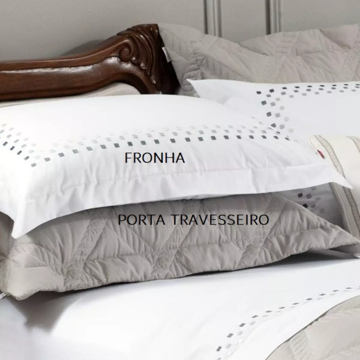 JOGO DE CAMA QUEEN LUMI  4 PEÇAS - BORDADO foto adicional 5