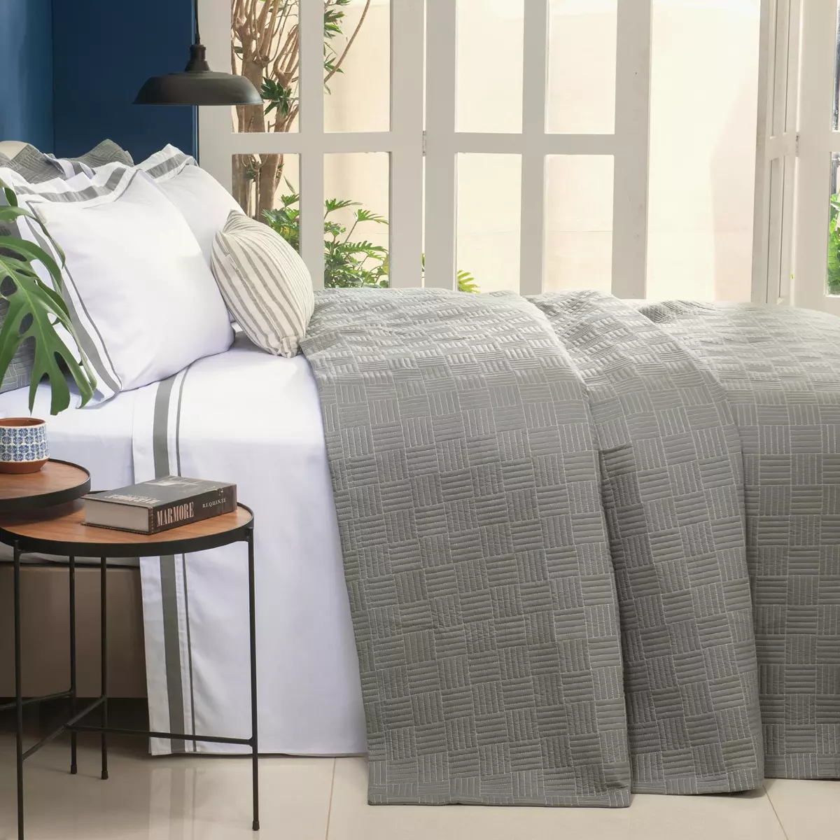 COBRE LEITO KING  NANTES 3 PEÇAS 