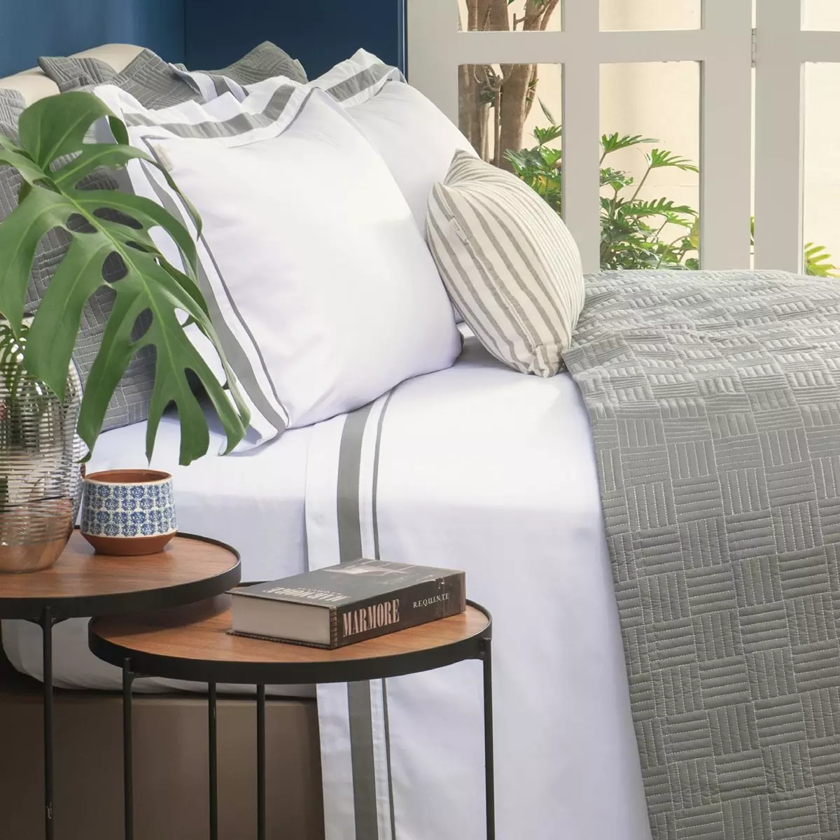 COBRE LEITO QUEEN NANTES 3 PEÇAS  foto adicional 1