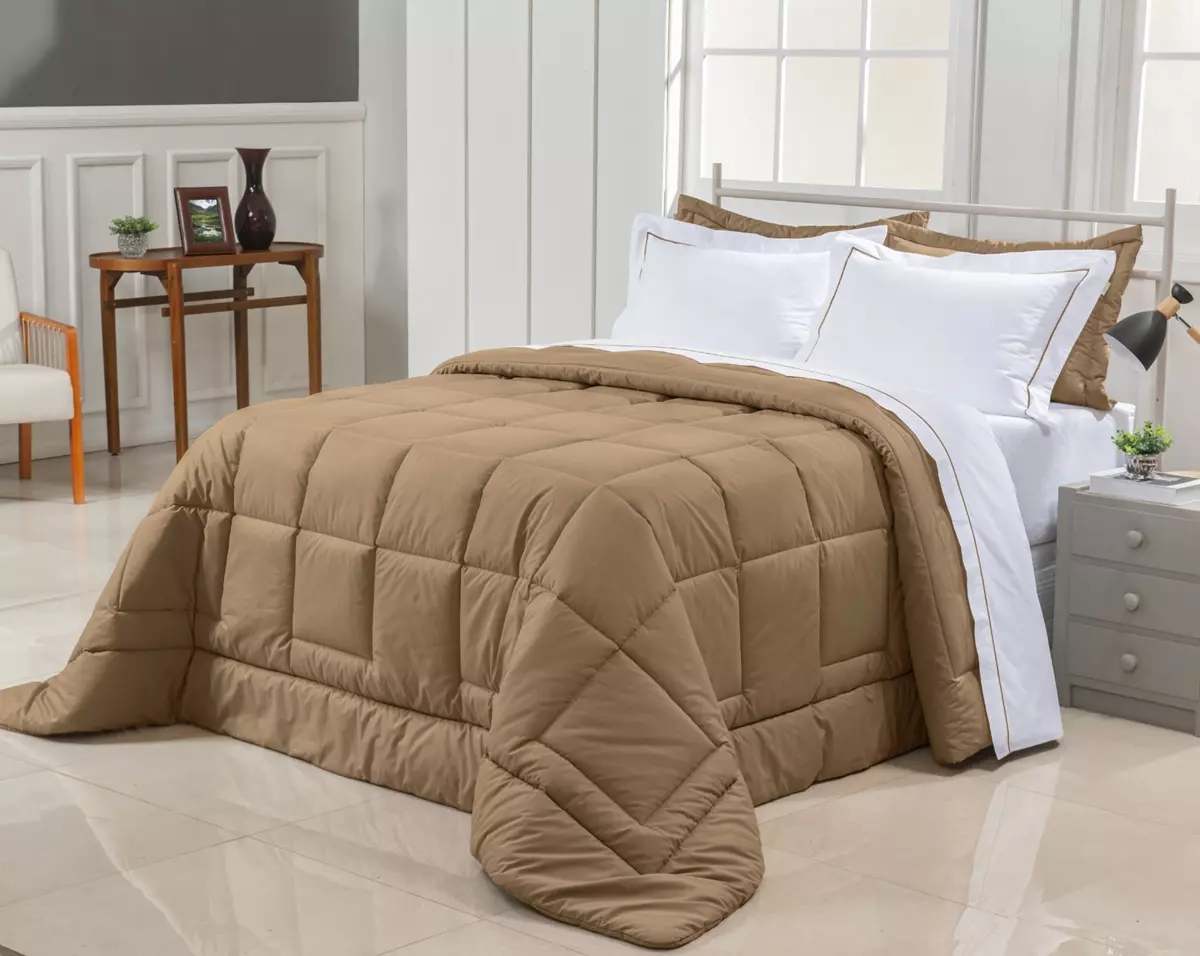 EDREDOM SUPER KING PRÁTIC 1 PEÇA - PERCAL 200 FIOS DUPLA FACE foto adicional 3