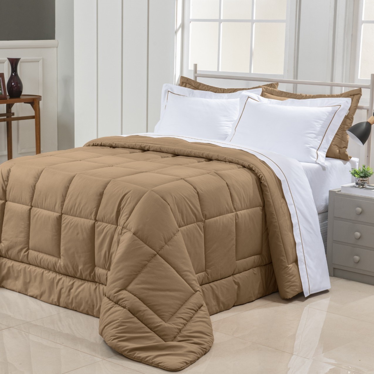 EDREDOM SOLTEIRO PRÁTIC 1 PEÇA - PERCAL 200 FIOS - DUPLA FACE foto adicional 3