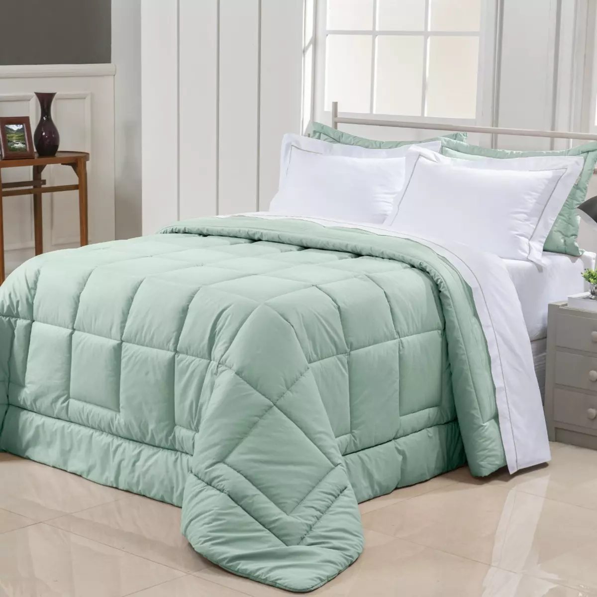 EDREDOM SOLTEIRO PRÁTIC 1 PEÇA - PERCAL 200 FIOS - DUPLA FACE foto adicional 6