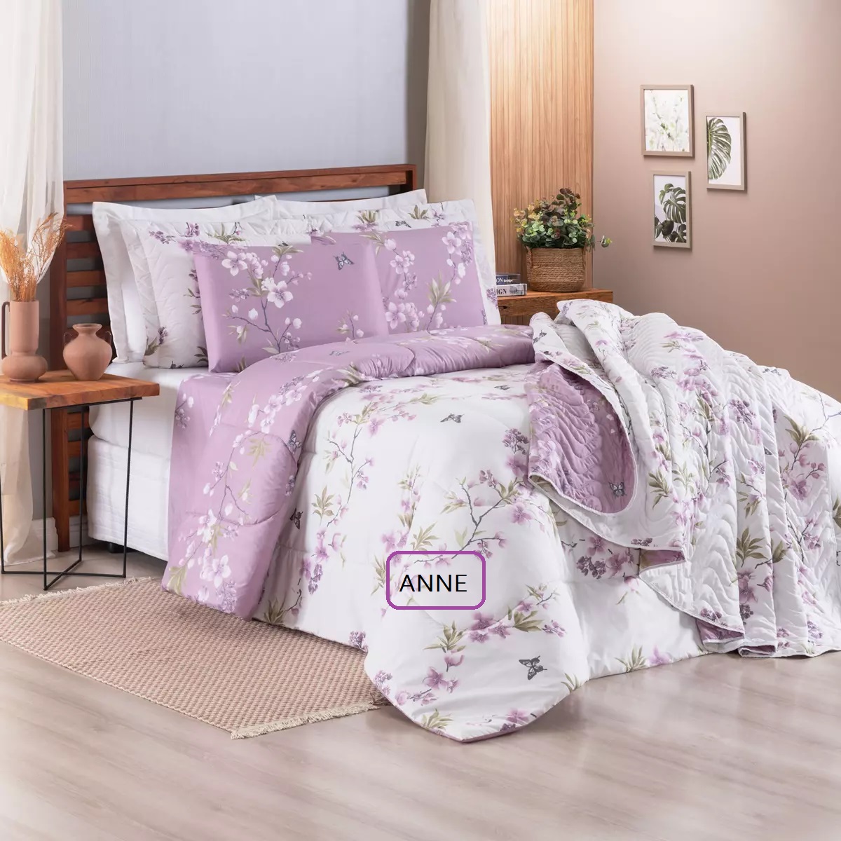 COBRE LEITO KING GOLD 03 PEÇAS  -  HIPERCAL 200 FIOS - 6 ESTAMPAS  foto adicional 3