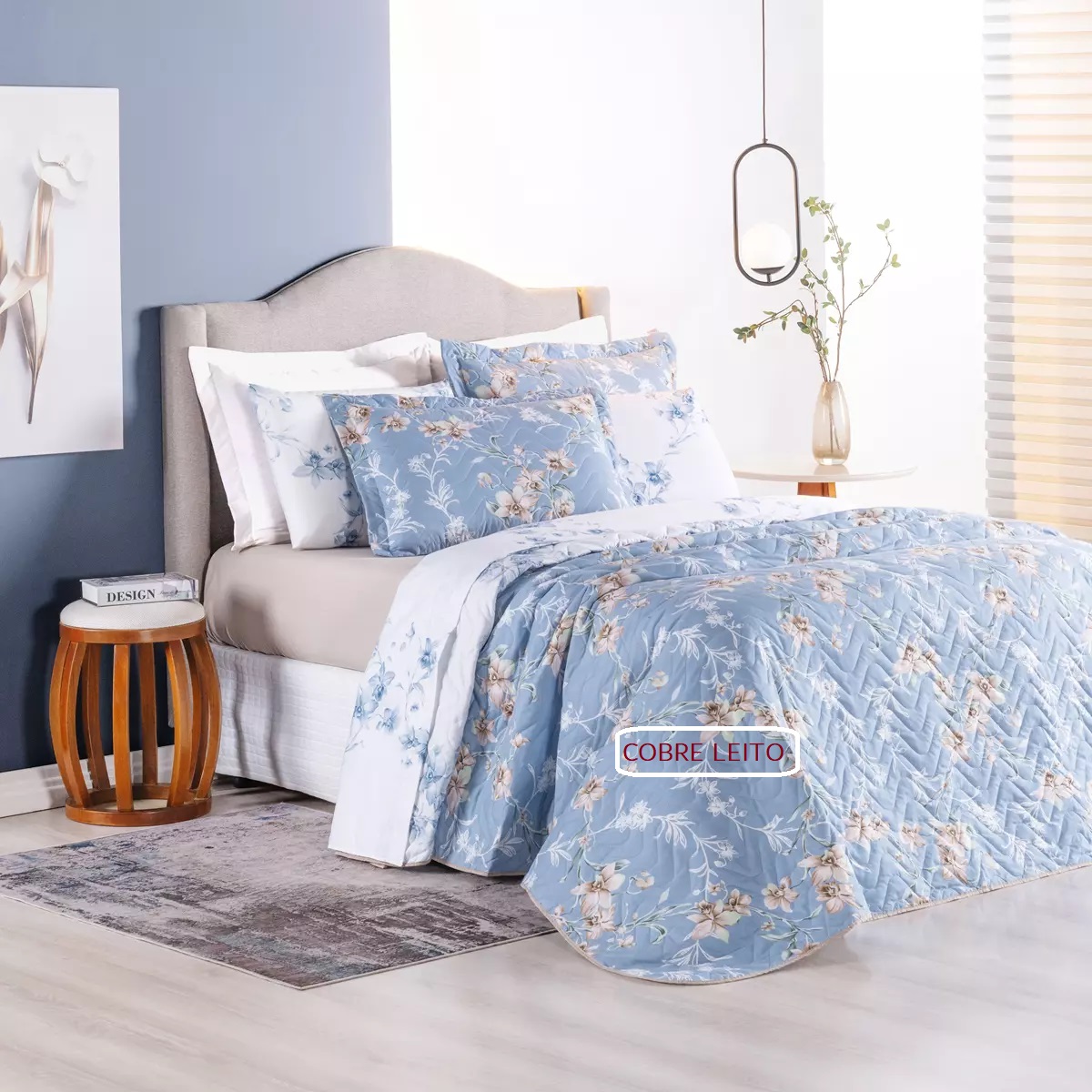 COBRE LEITO KING GOLD 03 PEÇAS  -  HIPERCAL 200 FIOS - 6 ESTAMPAS  foto adicional 7