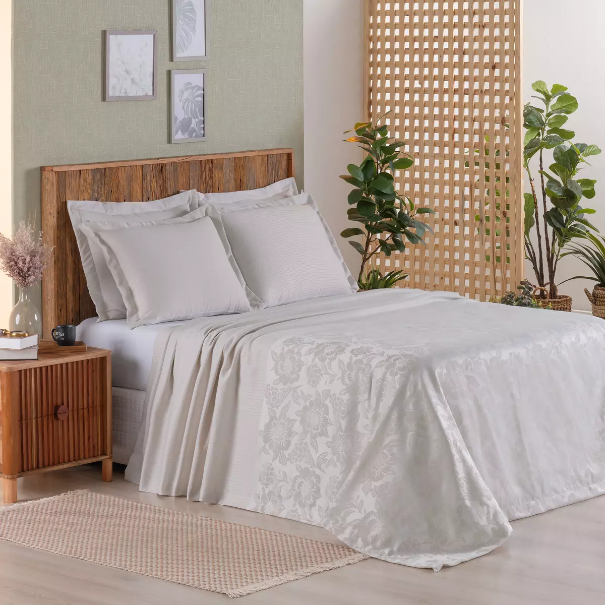 COBRE LEITO QUEEN NATURALLE  3 PEÇAS - DUPLA FACE foto adicional 2