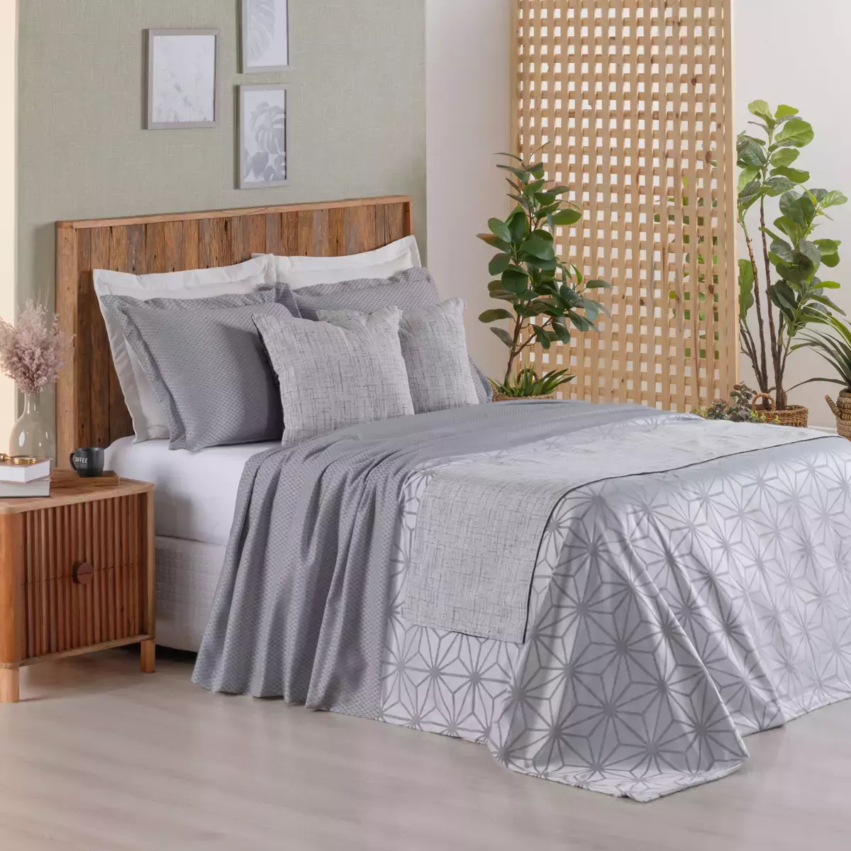 COBRE LEITO KING NATURALLE DUPLA FACE 3 PEÇAS  foto adicional 1