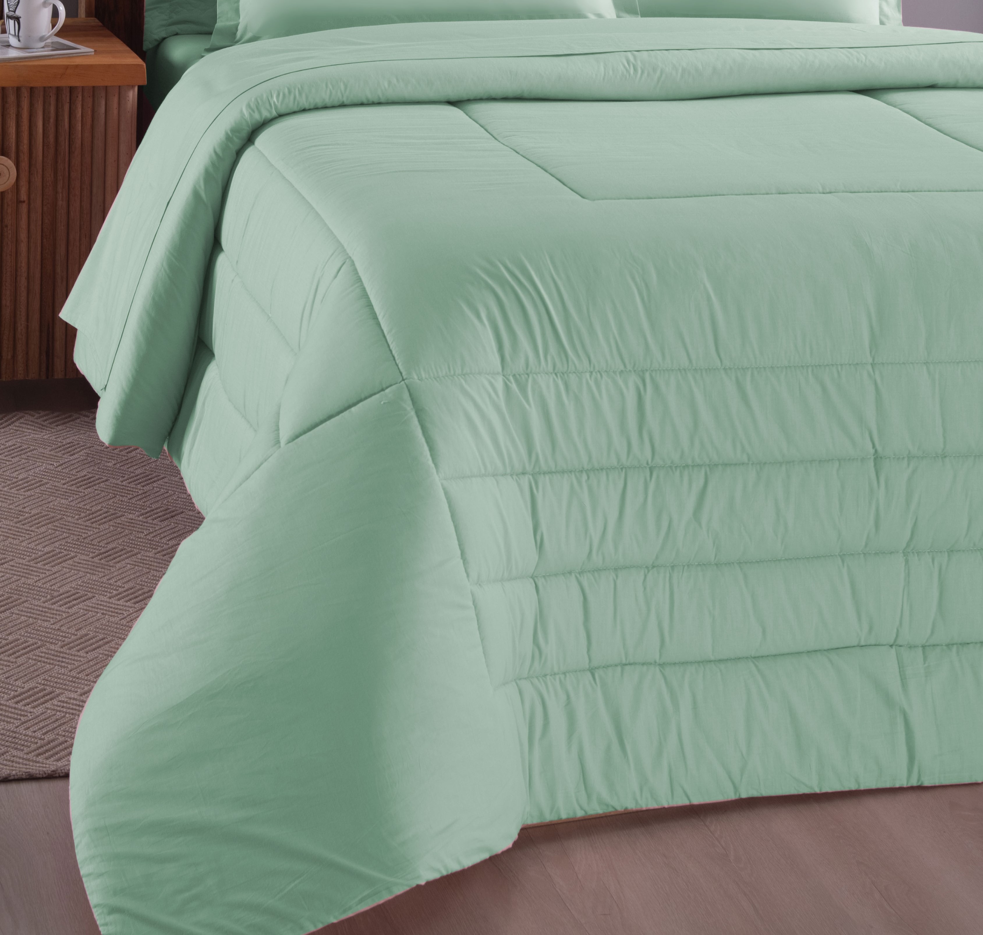 EDREDOM QUEEN CASUAL 1 PEÇA -  PERCAL 230 FIOS 100% ALGODÃO - DUPLA FACE  foto adicional 5