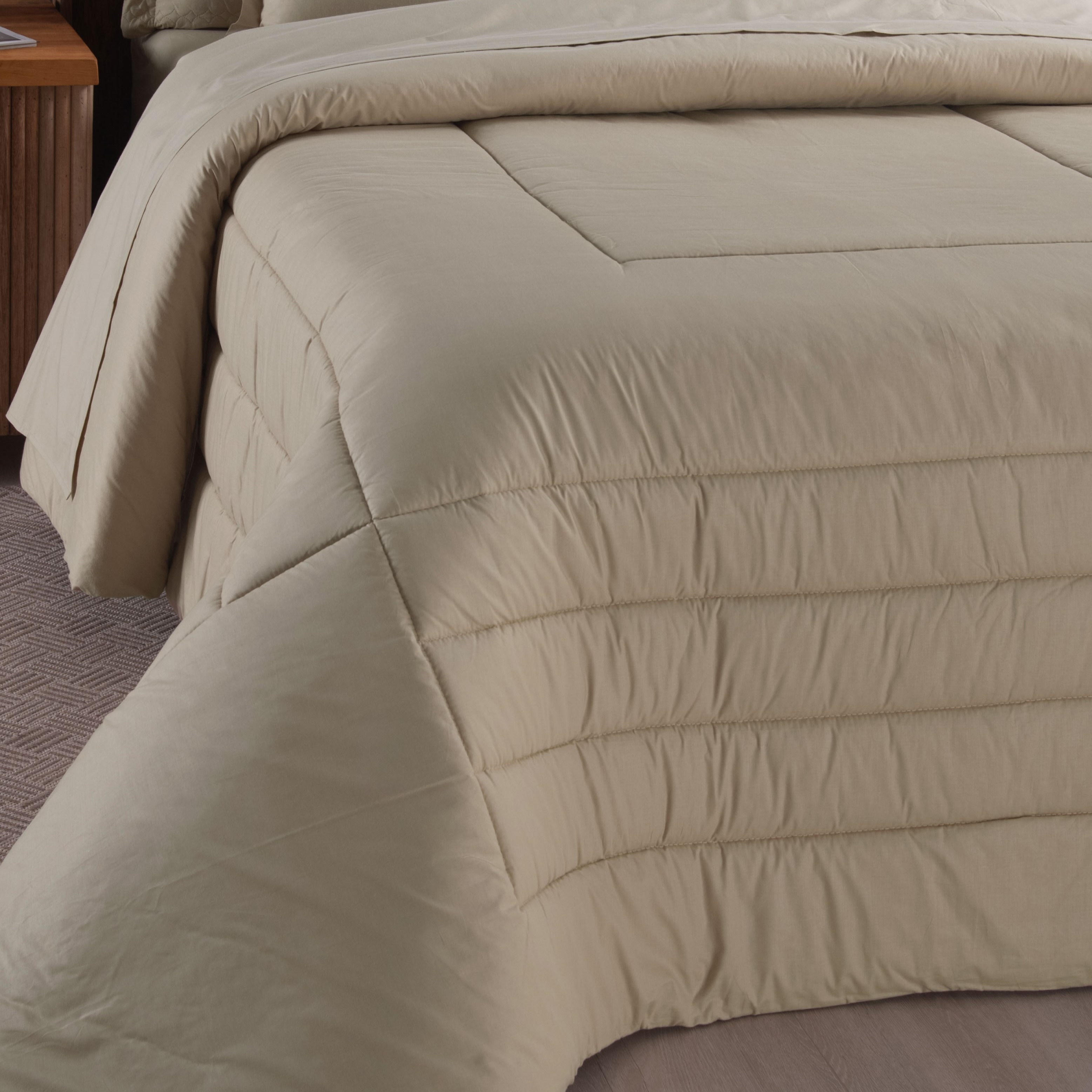 EDREDOM SOLTEIRO CASUAL 1 PEÇA -  PERCAL 230 FIOS 100% ALGODÃO - DUPLA FACE  foto adicional 3