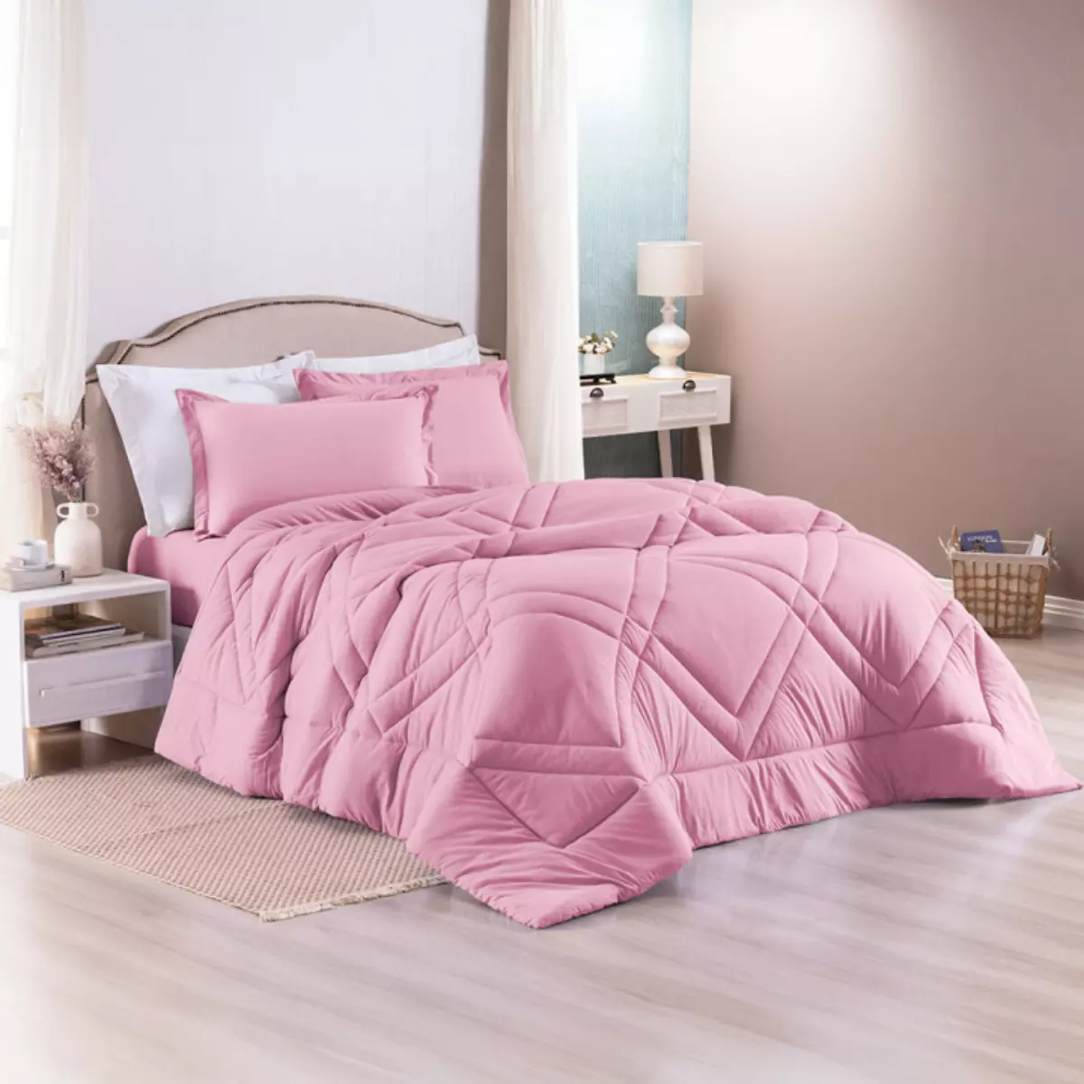 EDREDOM SOLTEIRO  BASIC MALHA  01 PEÇA -  MALHA FIO PENTEADO -DUPLA FACE foto adicional 2