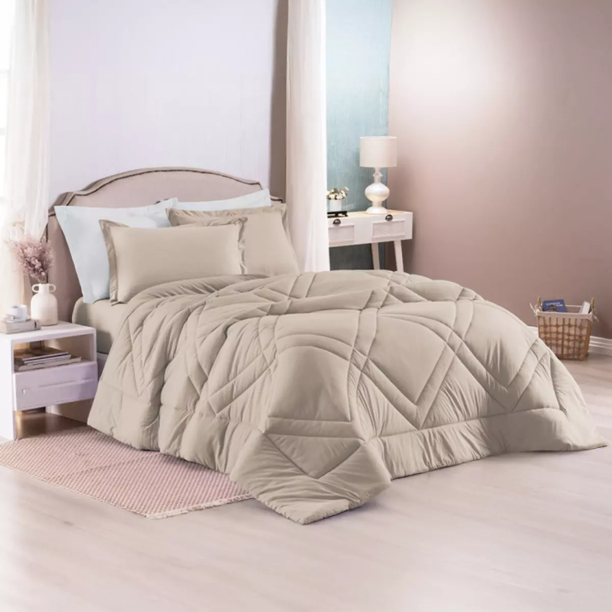 EDREDOM SOLTEIRO  BASIC MALHA  01 PEÇA -  MALHA FIO PENTEADO -DUPLA FACE foto adicional 4