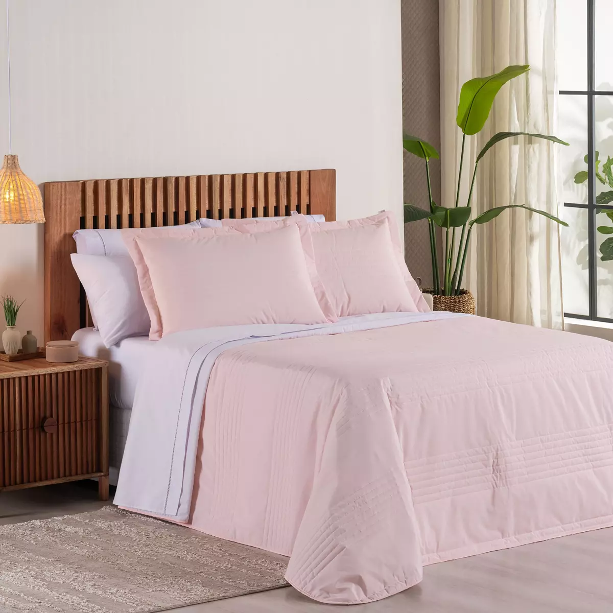 COBRE LEITO QUEEN PREMIER 200 FIOS TOQUE DE ALGODÃO 4 PEÇAS foto adicional 1