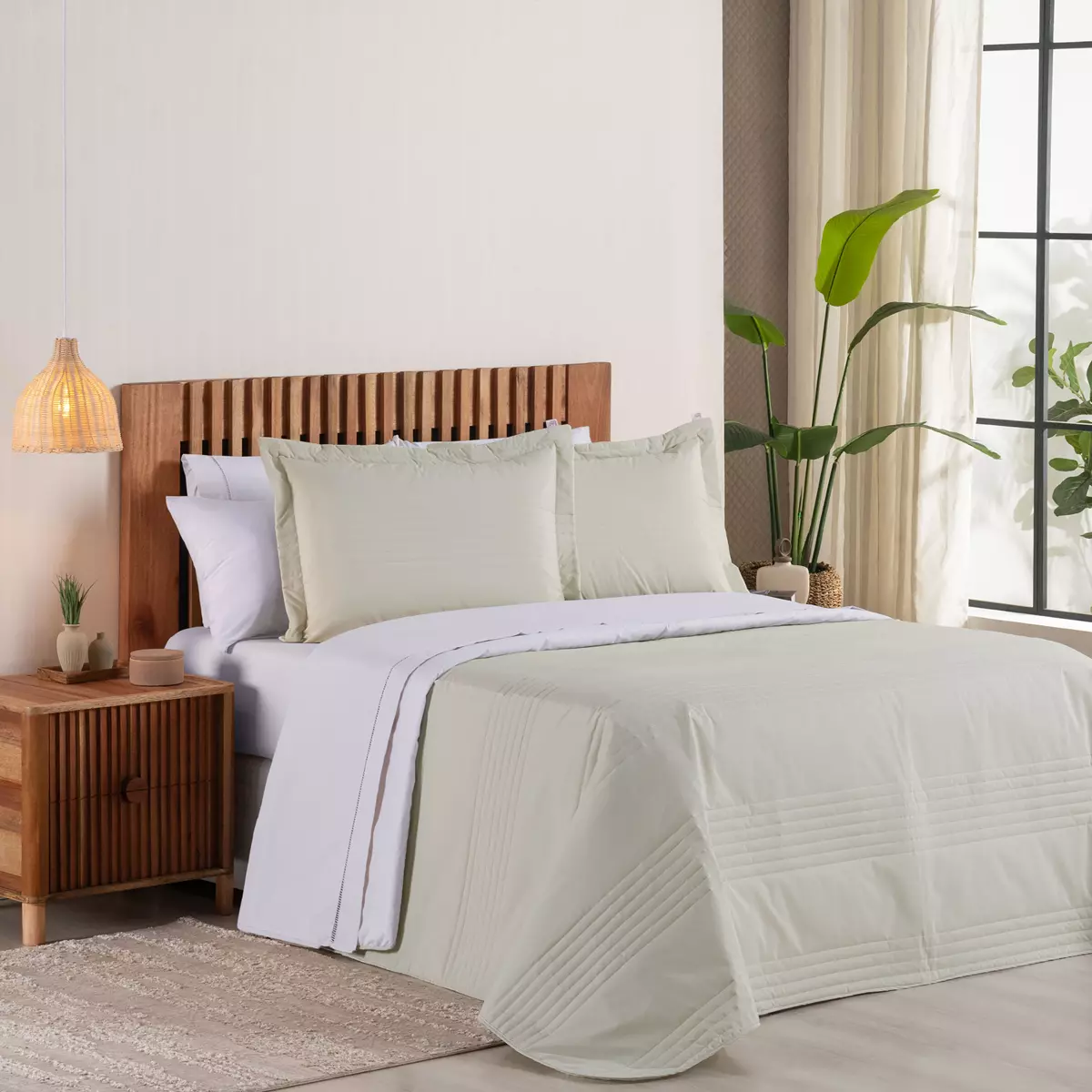 COBRE LEITO QUEEN PREMIER 200 FIOS TOQUE DE ALGODÃO 4 PEÇAS foto adicional 4