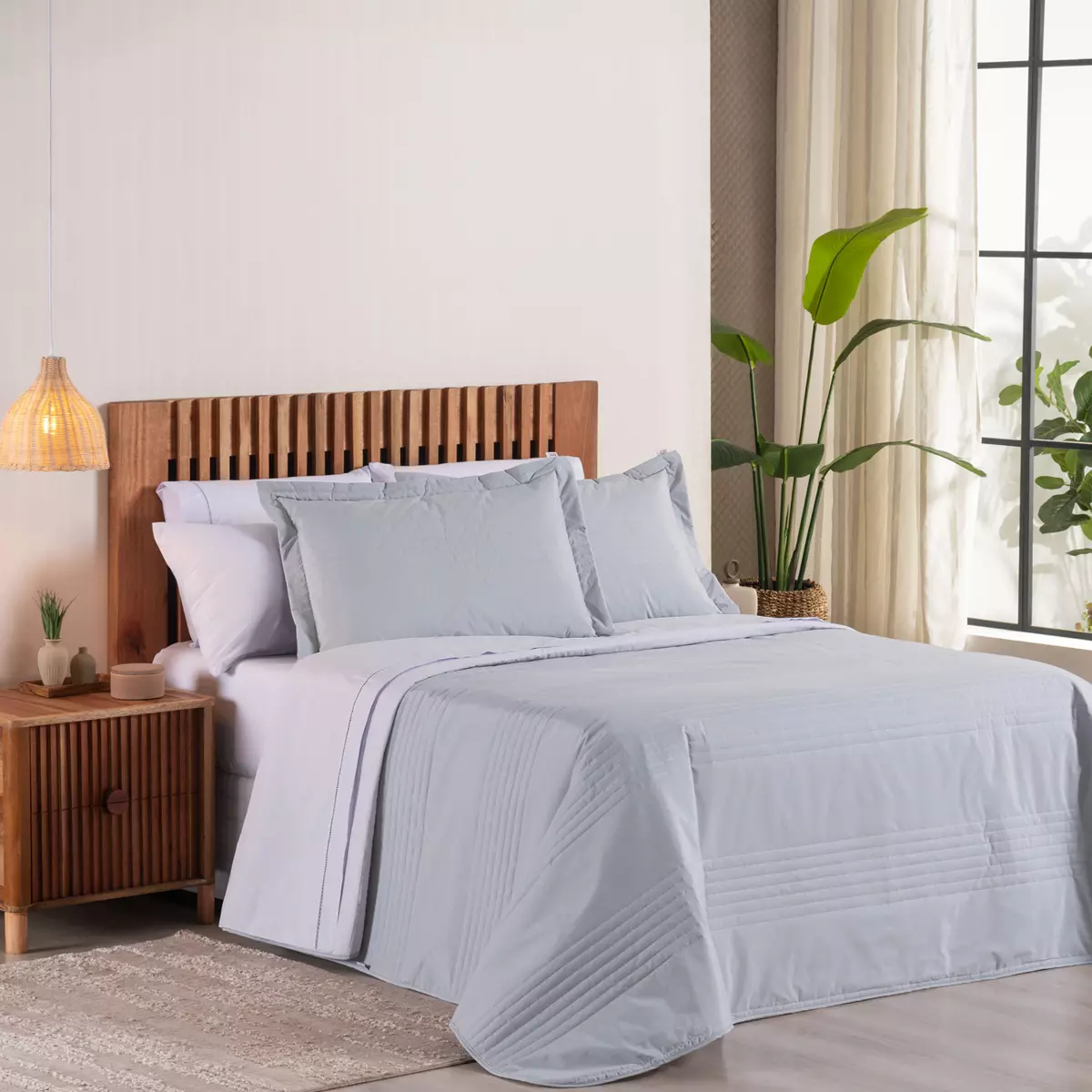 COBRE LEITO QUEEN PREMIER 200 FIOS TOQUE DE ALGODÃO 4 PEÇAS foto adicional 5