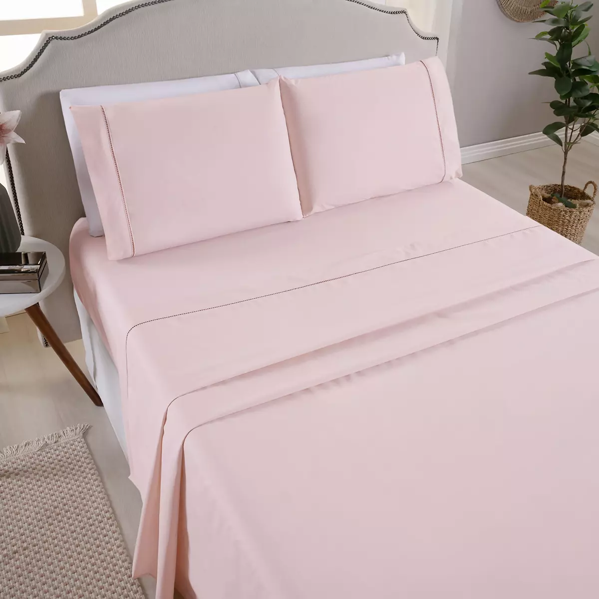 JOGO DE CAMA KING PREMIER 200 FIOS TOQUE DE ALGODÃO 4 PEÇAS foto adicional 6