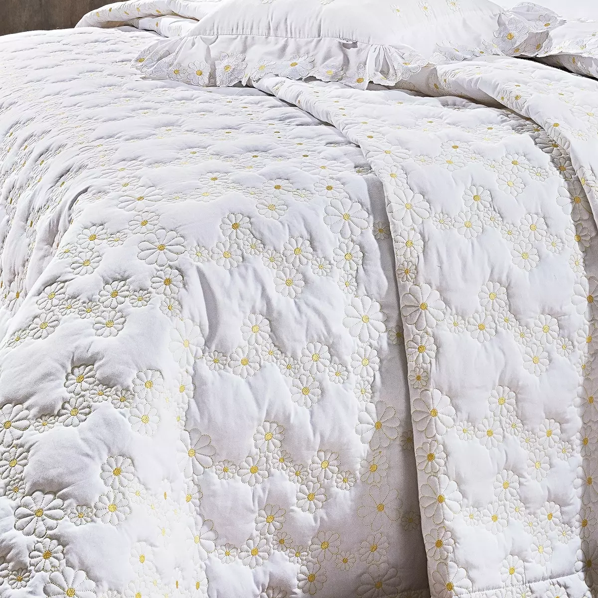 COBRE LEITO SOLTEIRO NUANCE 02 PEÇAS - PERCAL 250 FIOS - BORDADO foto adicional 6