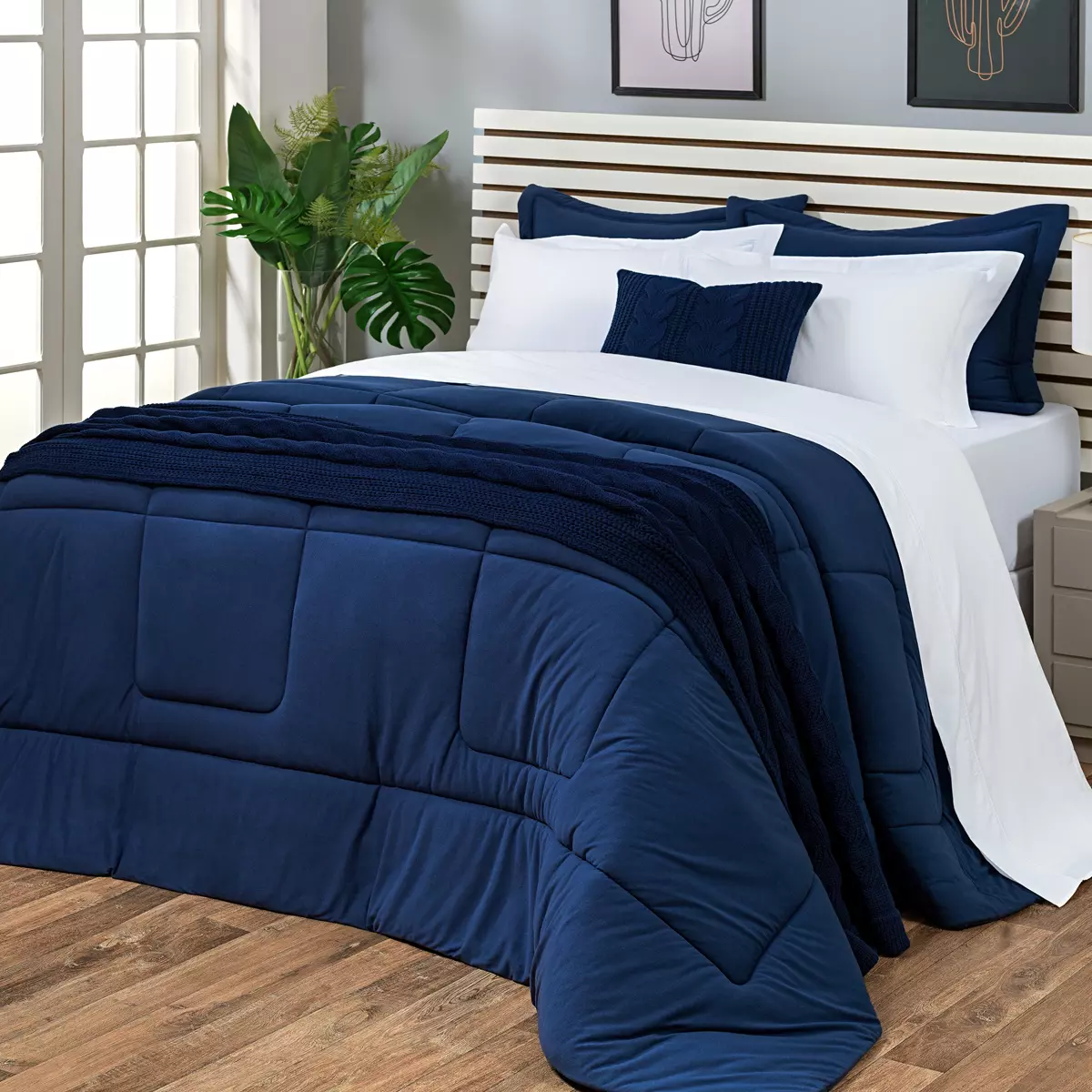 EDREDOM SOLTEIRO MALHA NATURA 1 PEÇA - DUPLA FACE- 07 CORES DISPONÍVEIS foto adicional 3