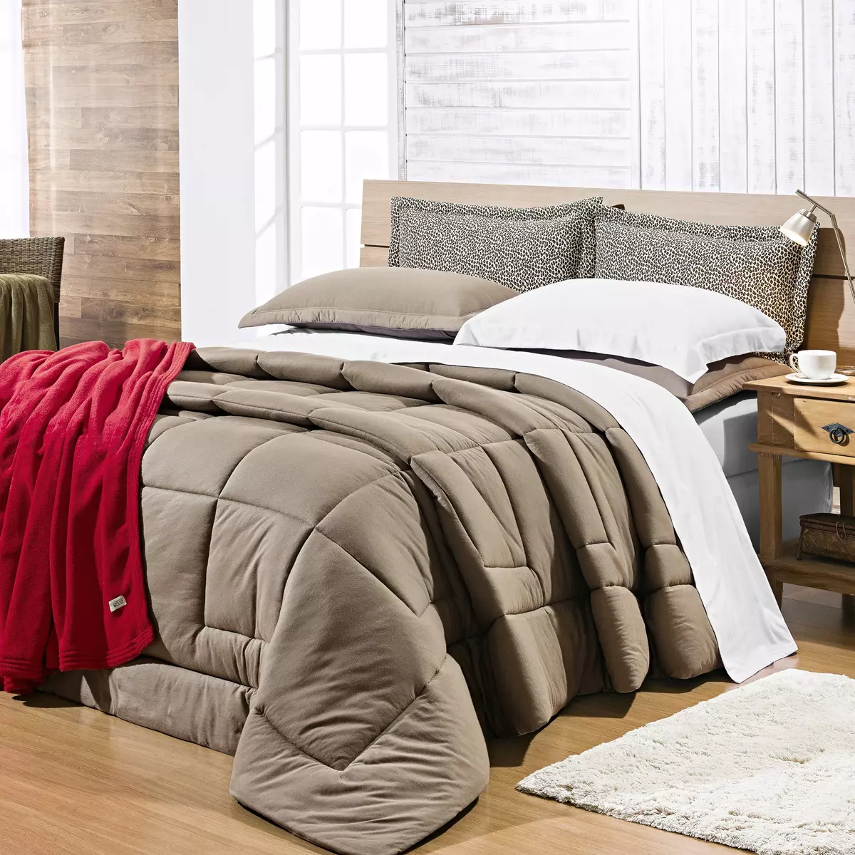 EDREDOM SOLTEIRO MALHA NATURA 1 PEÇA - DUPLA FACE- 07 CORES DISPONÍVEIS