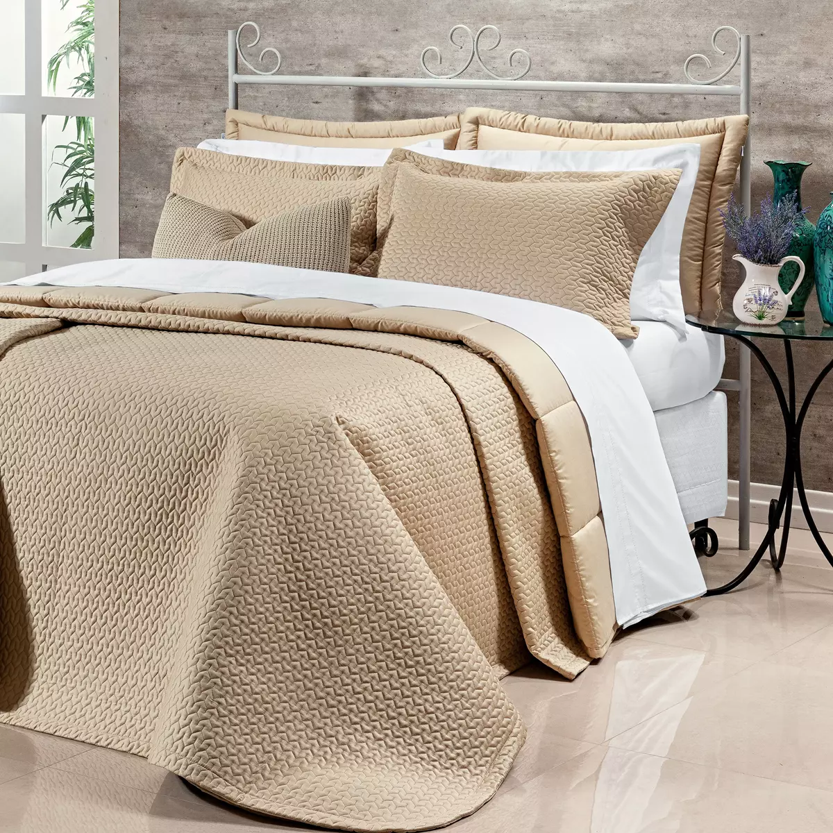 COBRE LEITO QUEEN ASPEN 3 PECAS - 400 FIO EGÍPCIOS foto adicional 1