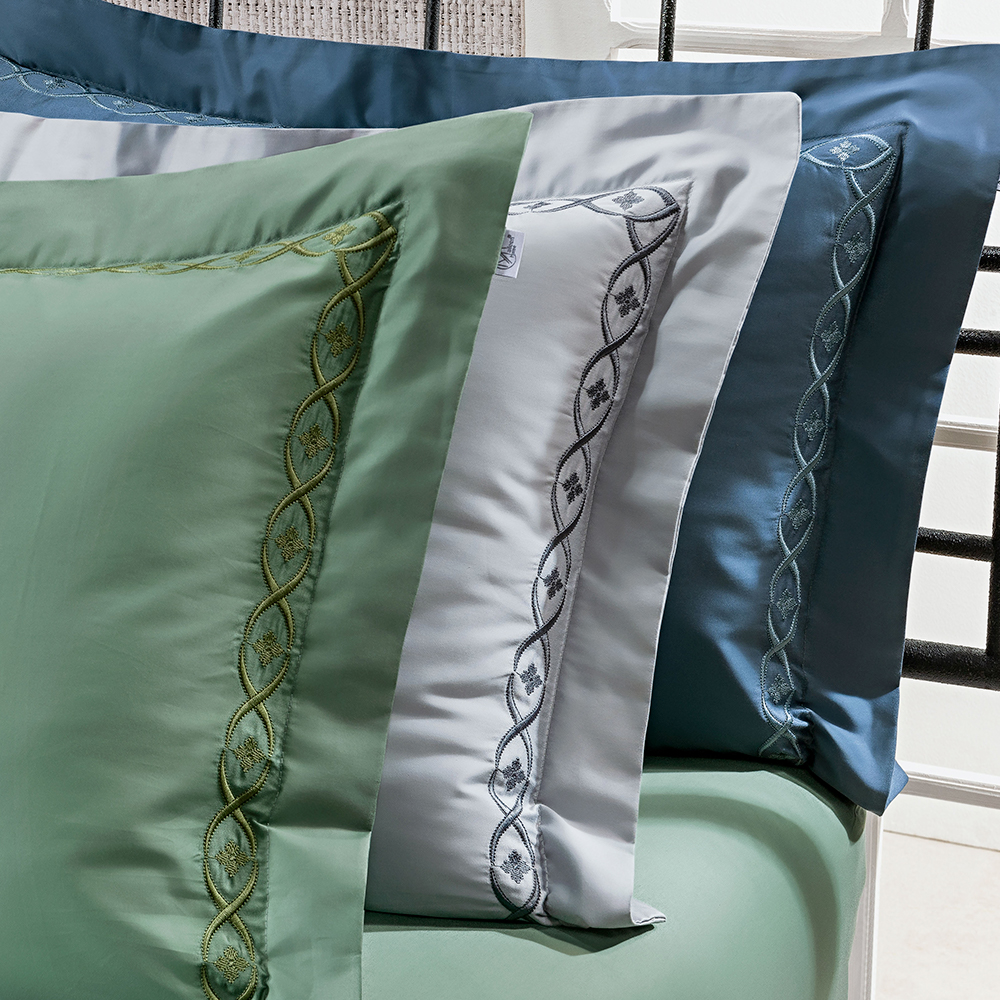 JOGO DE CAMA KING AYLA BORDADO 4 PEÇAS - 400 FIOS EGIPCIOS foto adicional 6