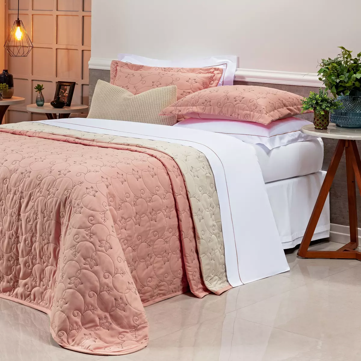 COBRE LEITO QUEEN BOUTI 400 FIOS MICRO PERCAL - 3 PEÇAS