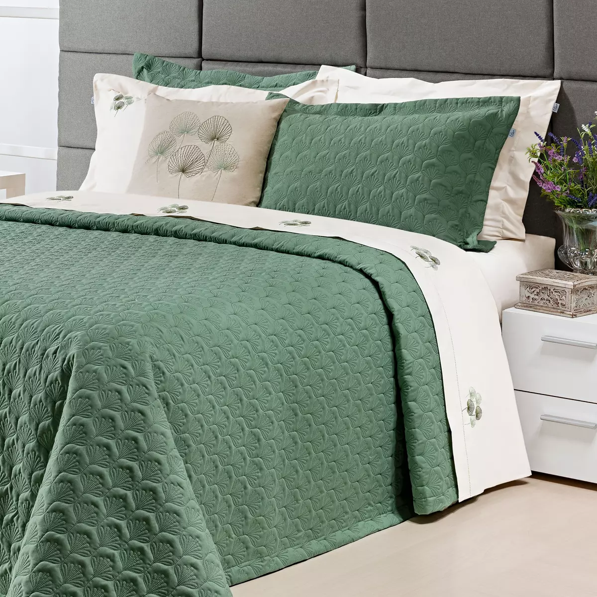 COBRE LEITO KING SURI 200 FIOS MICRO PERCAL PELETIZADO - 3 PEÇAS