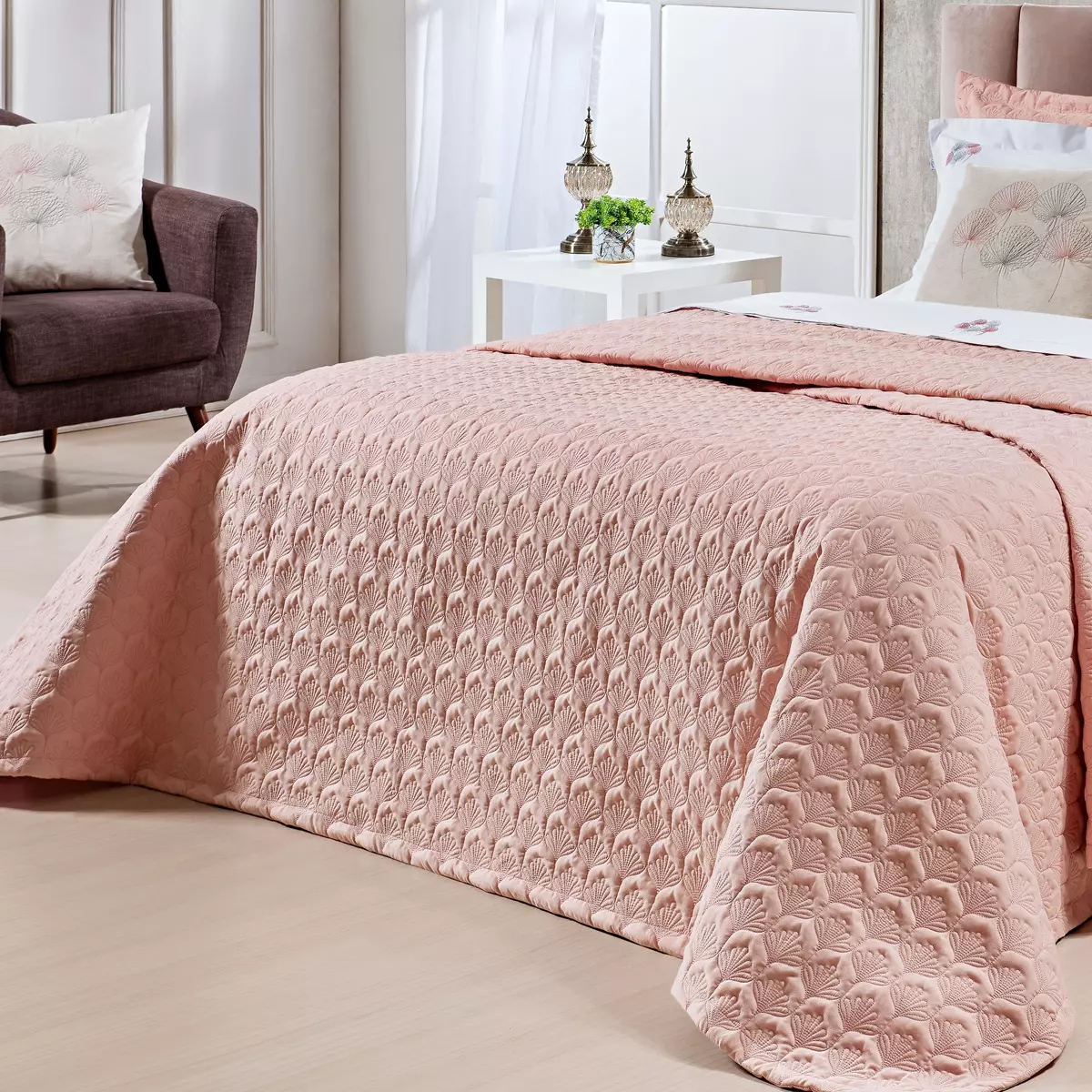 COBRE LEITO QUEEN SURI 200 FIOS MICRO PERCAL PELETIZADO - 3 PECAS foto adicional 7