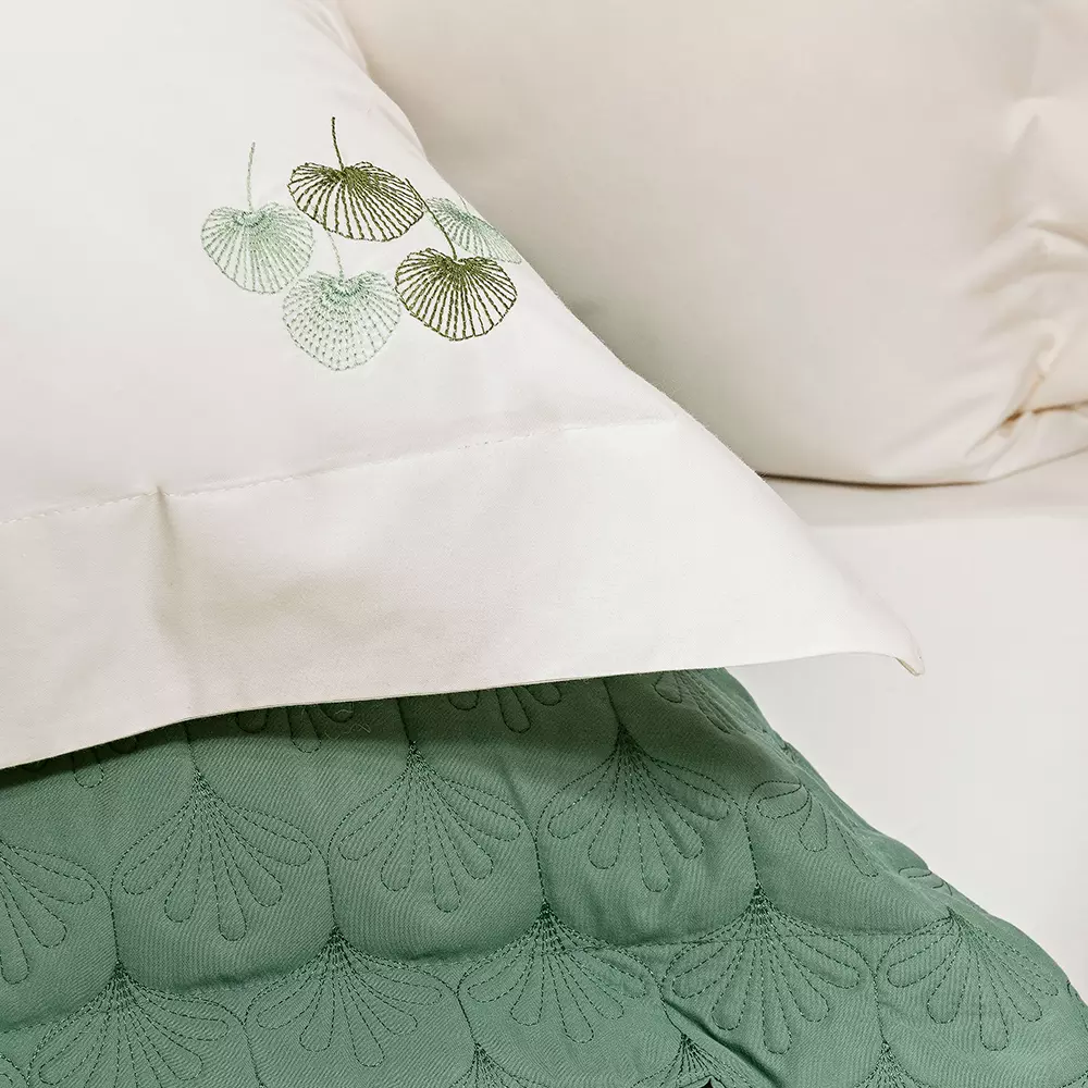 JOGO DE CAMA QUEEN  SURI 04 PEÇAS -  PERCAL 200 FIOS - BORDADO foto adicional 5