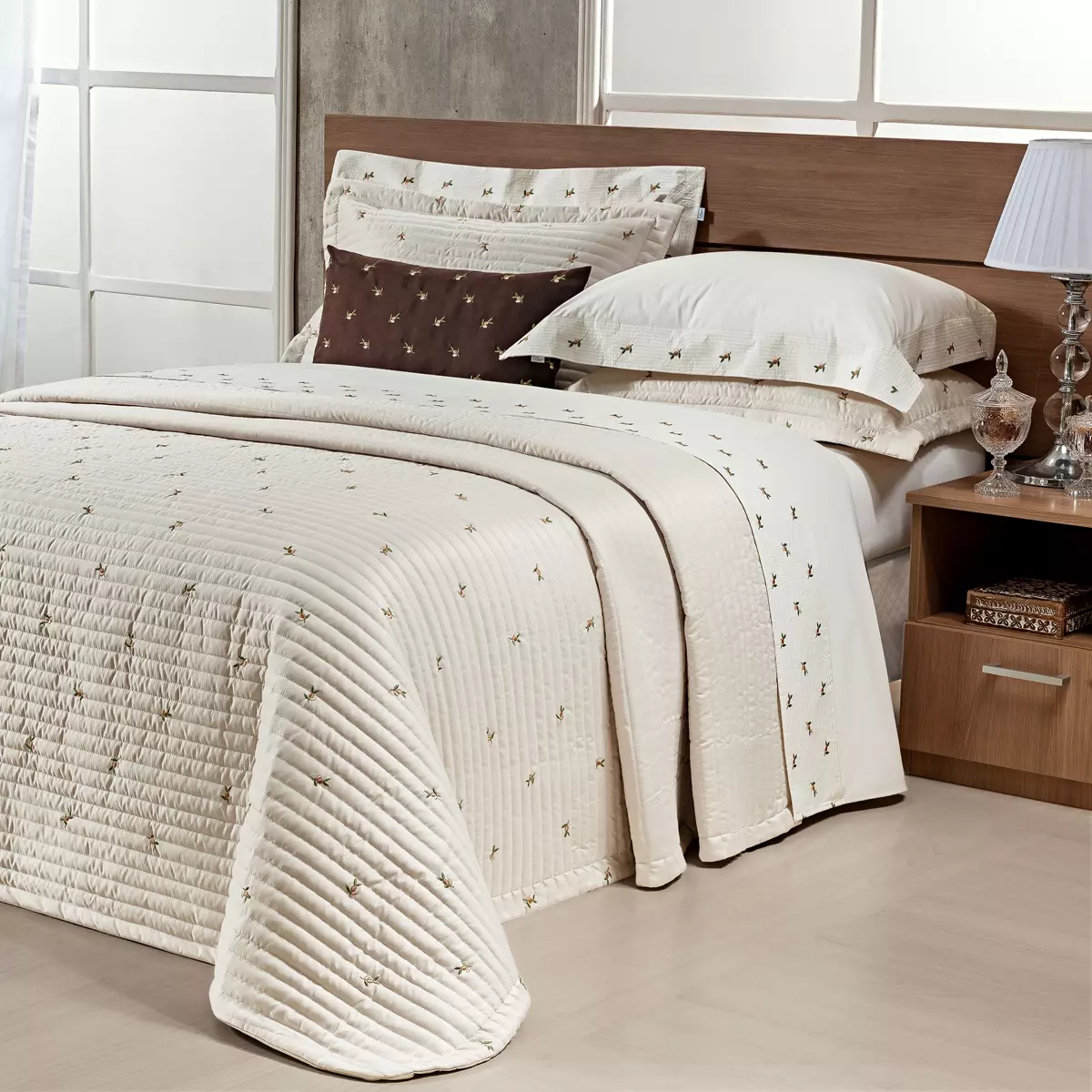 COBRE LEITO SUPER KING IPANEMA 400 FIOS MICRO PERCAL PELETIZADO 3 PEÇAS