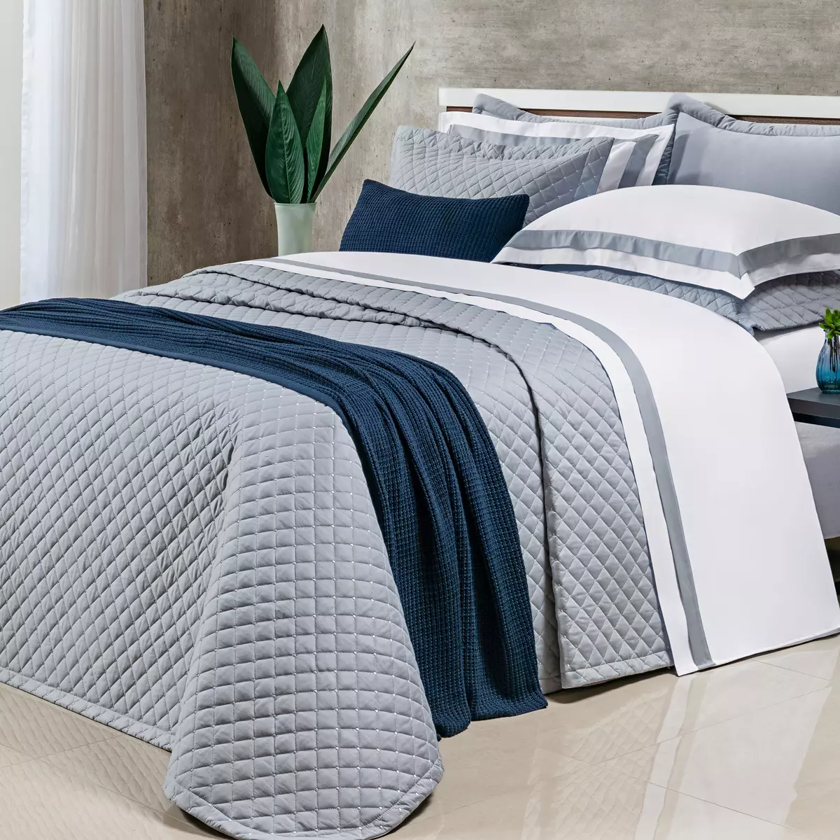 COBRE LEITO KING MILAN  3 PEÇAS - 400 FIOS EGÍPCIOS  foto adicional 6