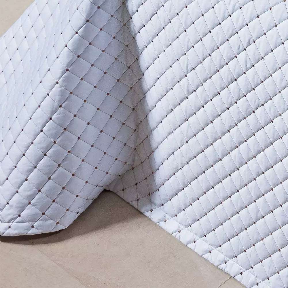 COBRE LEITO SUPER KING MILAN  3 PEÇAS - 400 FIOS EGÍPCIOS  foto adicional 8