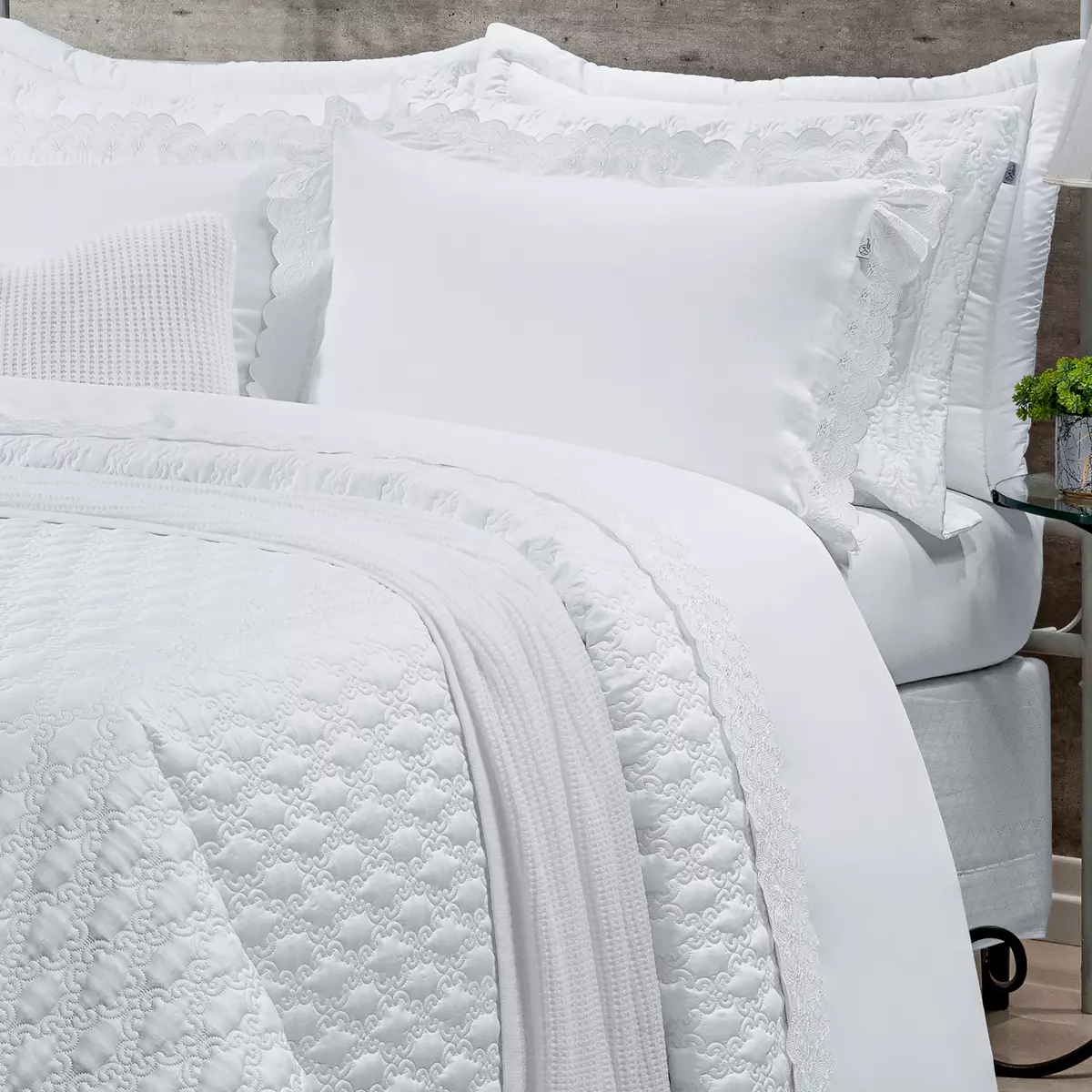 JOGO DE CAMA KING GENEBRA 04 PEÇAS - 400 FIOS EGIPCIOS