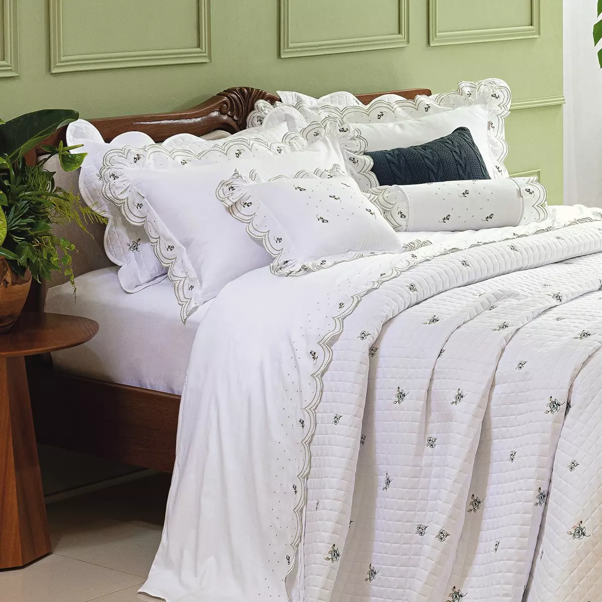 JOGO DE CAMA KING ESSENZA 4 PEÇAS  - PERCAL 300 FIOS ACETINADOS