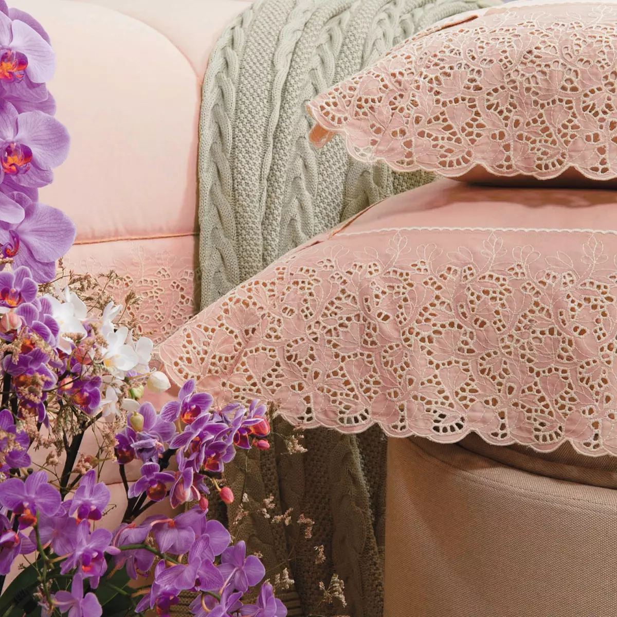 KIT EDREDOM KING VALERIE 03 PEÇAS  - PERCAL 300 FIOS ACETINADOS foto adicional 9